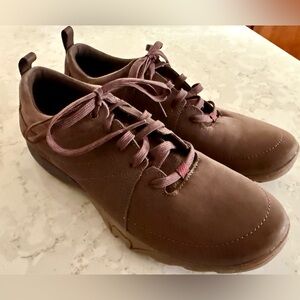 NWOT Women's Leather Mimosa Lena Sneakers Shoes, Brown, Merrell Size 9.5